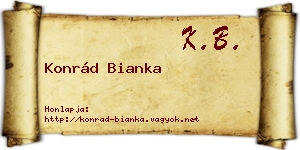 Konrád Bianka névjegykártya